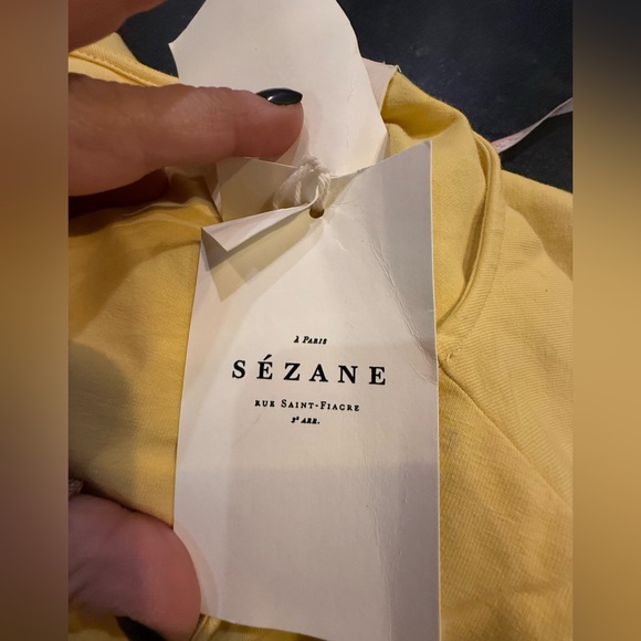 NWT. Sezane. Pippa Short Dress. Yellow. Size Small. - Picture 8 of 11
